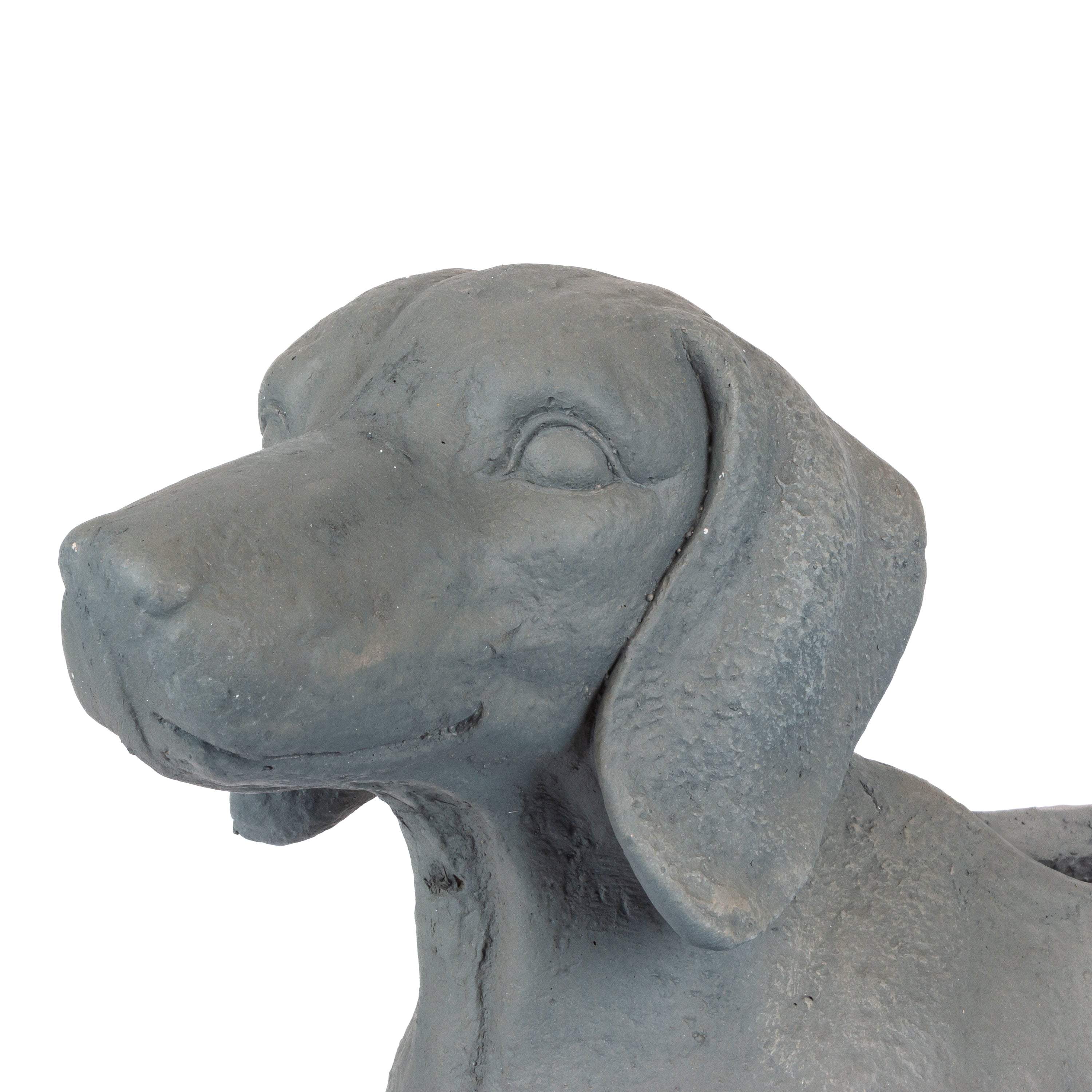 22 in. Magnesium Dog Figurine Planter